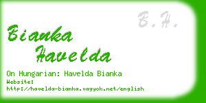 bianka havelda business card